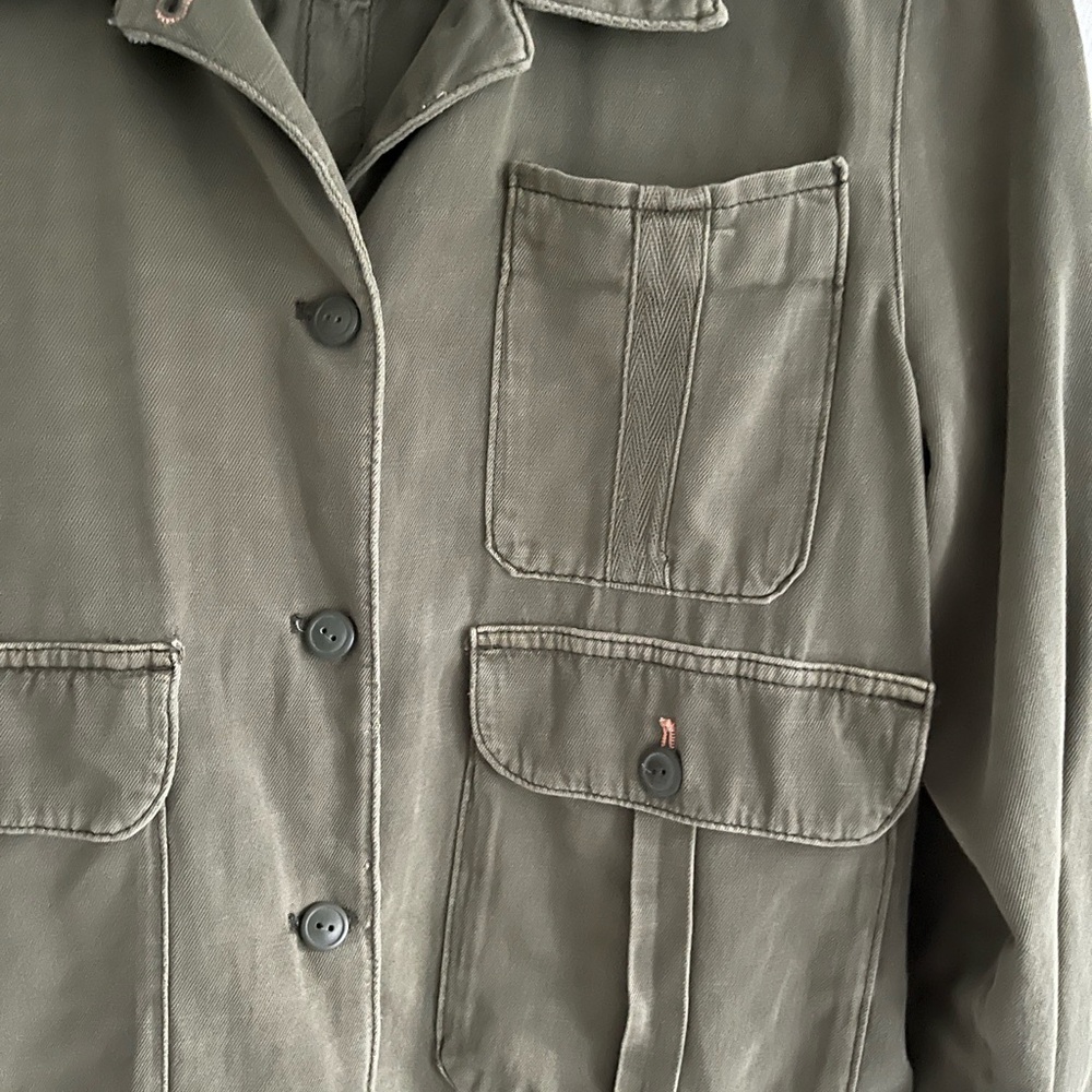 Anthropologie Olive Green Utility Jacket - Picture 3 of 9